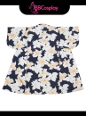 Yukata Đen Hoa Trắng