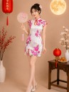 Sườn Xám Trắng Hoa Hồng Phi Size S