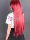 Tóc Giả Đỏ Thẳng Mái Xéo 60Cm