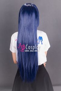 Tóc Giả Xanh Đen Thẳng Dài Có Mái