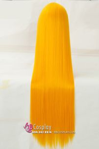 Tóc Giả Vàng Thẳng Mái Xéo 60Cm