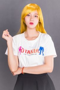 Tóc Giả Vàng Thẳng Mái Xéo 60Cm