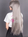 Tóc Giả Xám Khói Thẳng Mái Xéo 60Cm