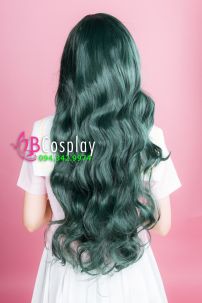 Tóc Xanh Rêu Xoăn Gợn Sóng 60Cm