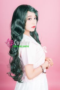 Tóc Xanh Rêu Xoăn Gợn Sóng 60Cm