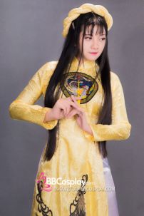 Áo Dài Vàng Long Phụng