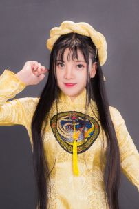 Áo Dài Vàng Long Phụng