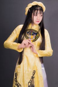 Áo Dài Vàng Long Phụng