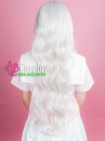 Tóc Giả Trắng Xoăn 60Cm