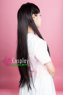 Tóc Giả Đen Light Vàng 60Cm