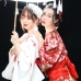 Áo Yukata Shiro Aka Nền Trắng Phối Đỏ Tặng Kèm Thắt Lưng