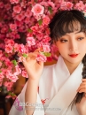 Áo Yukata Shiro Aka Nền Trắng Phối Đỏ Tặng Kèm Thắt Lưng