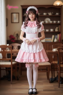 Trang Phục Maid Mẫu Mới Màu Hồng 2023