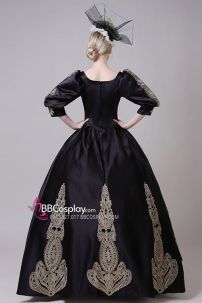 Đầm Công Nương Châu Âu Đen Royal