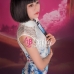 Sườn Xám Trắng Bách Hoa Xuân