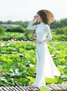 Áo Dài Trắng Nữ Sinh Lụa Thái Tuấn