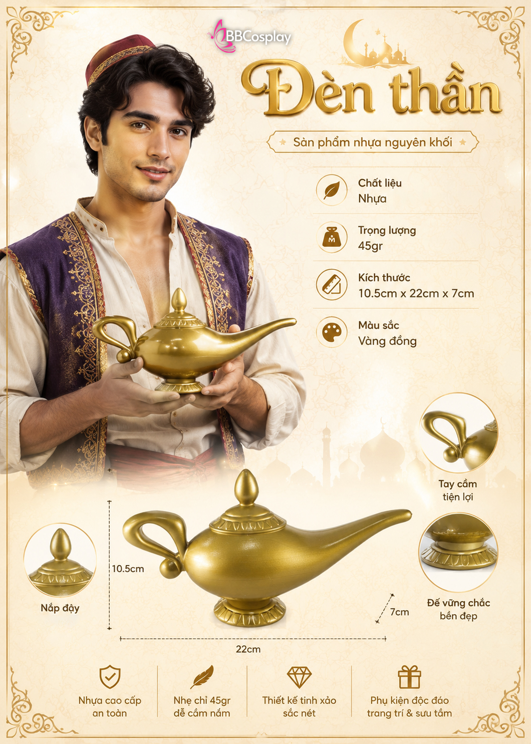 Đèn Thần Aladdin Nhựa Giá Rẻ