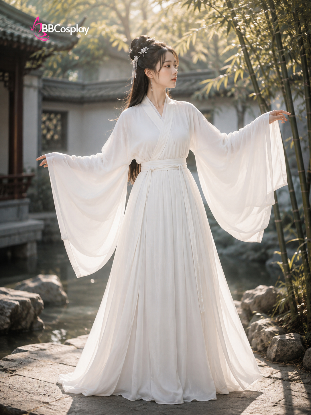 Đồ Cổ Trang Trắng Như Sương Như Mai Tiểu Long Nữ