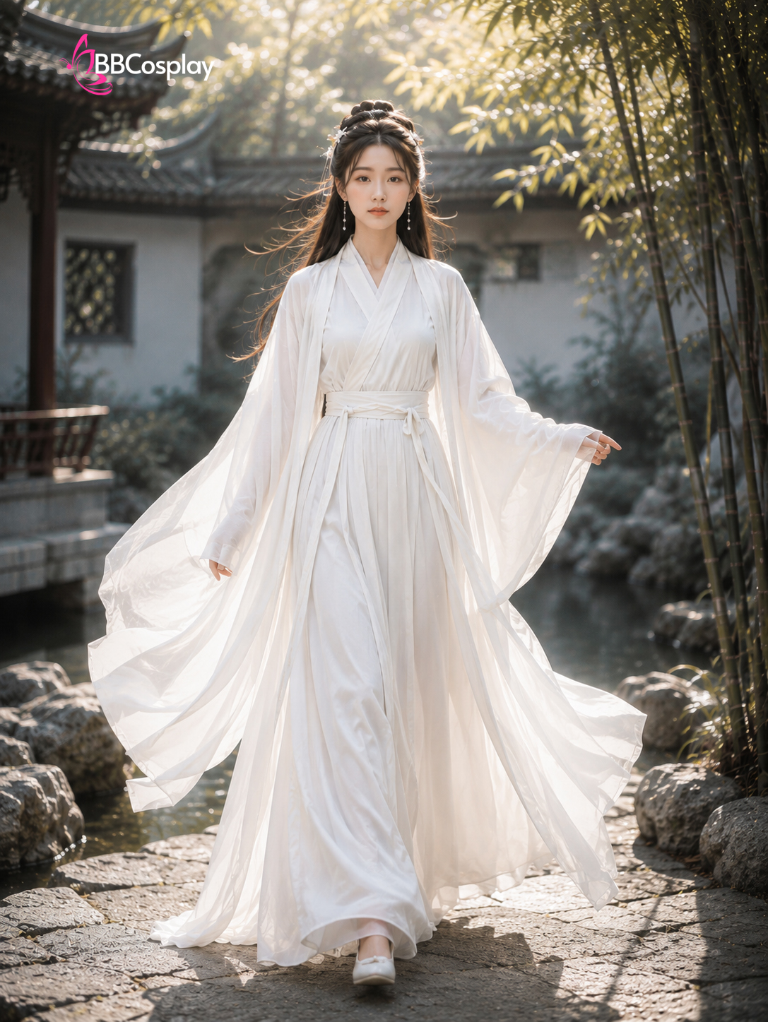 Đồ Cổ Trang Trắng Như Sương Như Mai Tiểu Long Nữ