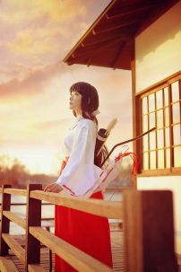 Trang Phục Hakama Cosplay Kikyou - Inuyasha
