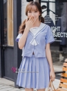 Seifuku Học Sinh Nhật Tone Pastel Tay Ngắn