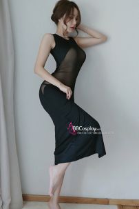 Sườn Xám Sexy Đen Midoki