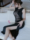 Sườn Xám Sexy Đen Midoki