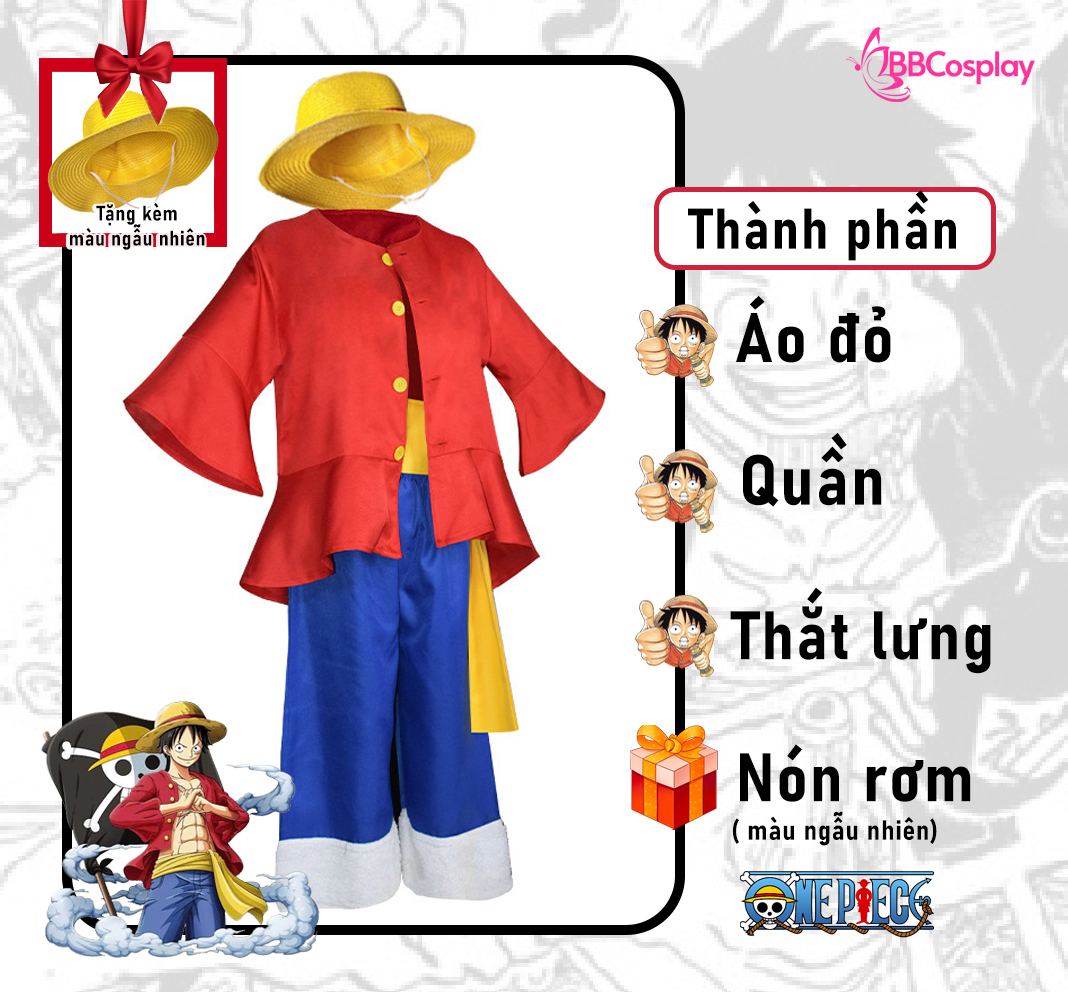 Bộ Cosplay Luffy Timeskip - ONE PIECE