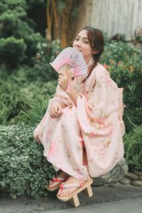 Yukata YEN Hồng Pastel