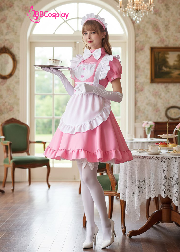Đồ Maid Hồng - Nàng Hầu Nhật Bản