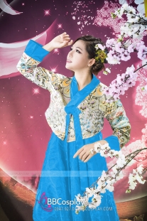 Hanbok Gấm Xanh Dương