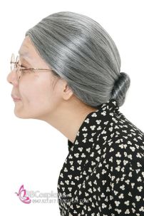 Tóc Giả Bà Già Có Búi