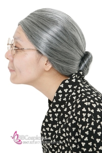 Tóc Giả Bà Già Có Búi