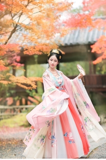 Hán Phục Hàm Nê Tiểu Trúc - Trọn Bộ Thêu Váy Xòe 720