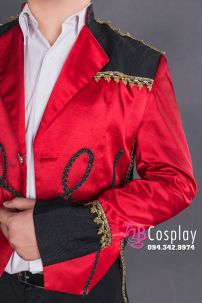 Áo Vest Nam Đuôi Tôm Đỏ Viền Đen