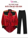 Áo Vest Nam Đuôi Tôm Đỏ Viền Đen
