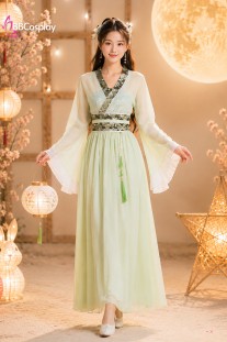 Trang Phục Hằng Nga - Màu Xanh Lá Nhạt