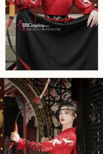 Cổ Trang Hiệp Khách Song Hạc Ý Thiên Đỏ