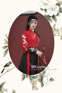 Cổ Trang Hiệp Khách Song Hạc Ý Thiên Đỏ