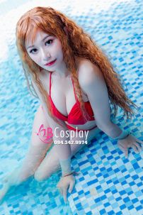 Trang Phục Bơi Bikini Đỏ Yên Chi Dây Đôi