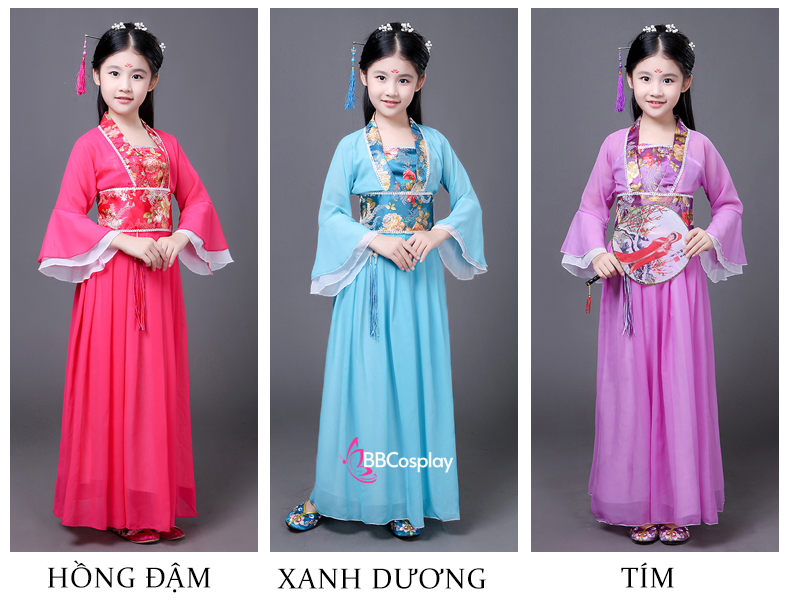 Trang Phục Hằng Nga Cho Bé - Màu Hồng Đậm