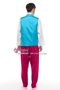 Hanbok Hàn Quốc Nam Áo Xanh Quần Hồng Đỏ