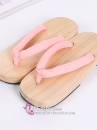 Guốc Gỗ Geta Bản Gỗ Quai Hồng