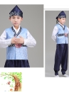 Hanbok Bé Trai Áo Xanh Quần Xanh - Tặng Nón