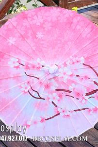 Dù Vải Cổ Trang Hồng Hoa Anh Đào