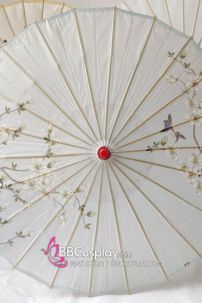 Dù Nhật Dù Giấy Dầu Màu Trà Nhật Bản