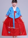 Hanbok Chuẩn Hàn Quốc Bé Gái Áo Xanh Váy Đỏ