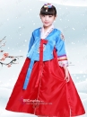 Hanbok Chuẩn Hàn Quốc Bé Gái Áo Xanh Váy Đỏ