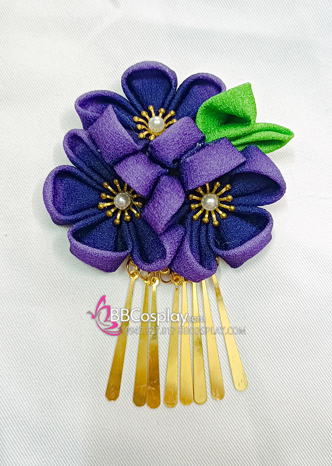 Kanzashi Nhật Bản Hoa Tím