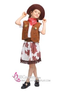 Bộ Halloween Cho Bé Gái Nhân Vật Cao Bồi